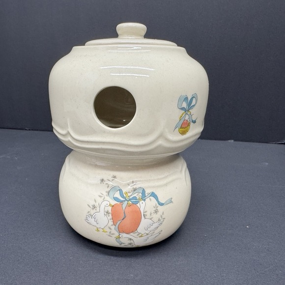 China International Other - Vintage Marmalade Goose Potpourri Burner Blue Ribbon Cottagecore